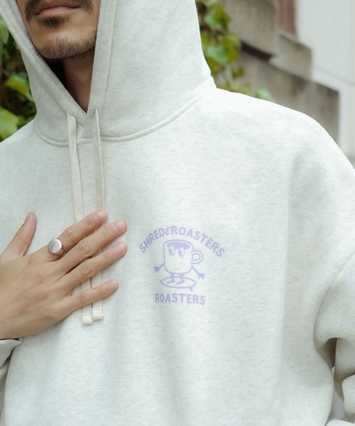 roial（ロイアル）の「HOODIE/ROIAL(ロイアル)コーヒーバッグプリントデザインプルオーバーフーディ（パーカー・メンズ・オートミール/ネイビー・SMALL/MEDIUM/LARGE）」の10枚目の写真