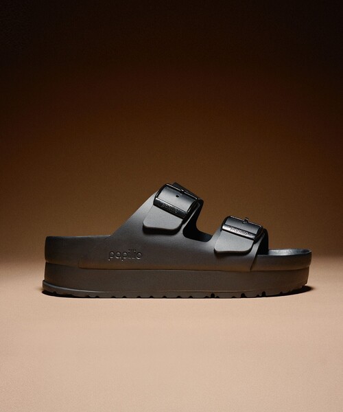 BIRKENSTOCK（ビルケンシュトック）の「【BIRKENSTOCK(ビルケンシュトック)】Arizona Flex Platform EXQ/アリゾナ フレックス プラットフォーム（サンダル・レディース・ブラック/ライトグレー・37/38/36/39）」の2枚目の写真