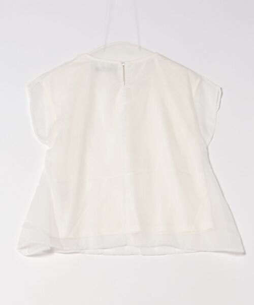 m.f.editorial（エムエフエディトリアル）の「【ウォッシャブル】m.f.エディトリアル レディース オーガンジー レイヤード プルオーバーＴシャツ（Tシャツ/カットソー・レディース・ホワイト/ブラック/ベージュ/ブルー・FREE）」の5枚目の写真