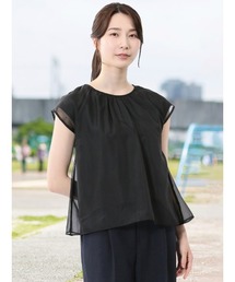 m.f.editorial | 【ウォッシャブル】m.f.エディトリアル レディース オーガンジー レイヤード プルオーバーＴシャツ(Tシャツ/カットソー)