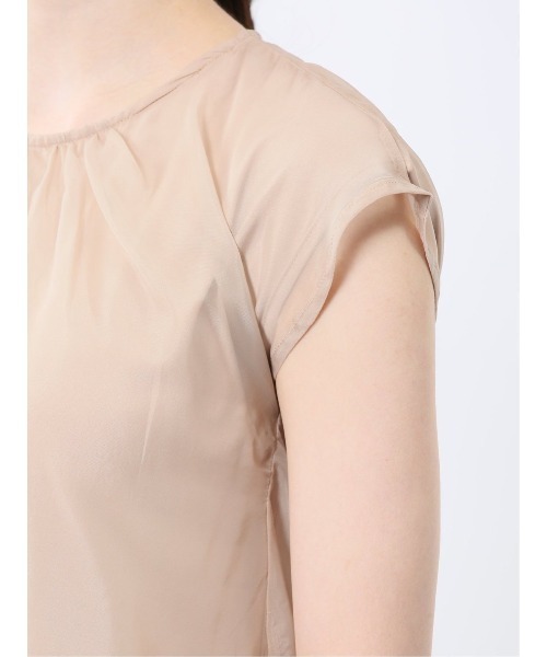 m.f.editorial（エムエフエディトリアル）の「【ウォッシャブル】m.f.エディトリアル レディース オーガンジー レイヤード プルオーバーＴシャツ（Tシャツ/カットソー・レディース・ホワイト/ブラック/ベージュ/ブルー・FREE）」の12枚目の写真