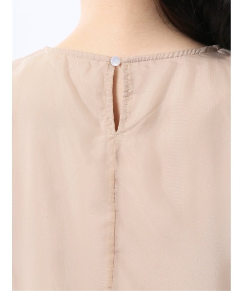 m.f.editorial（エムエフエディトリアル）の「【ウォッシャブル】m.f.エディトリアル レディース オーガンジー レイヤード プルオーバーＴシャツ（Tシャツ/カットソー・レディース・ホワイト/ブラック/ベージュ/ブルー・FREE）」の13枚目の写真