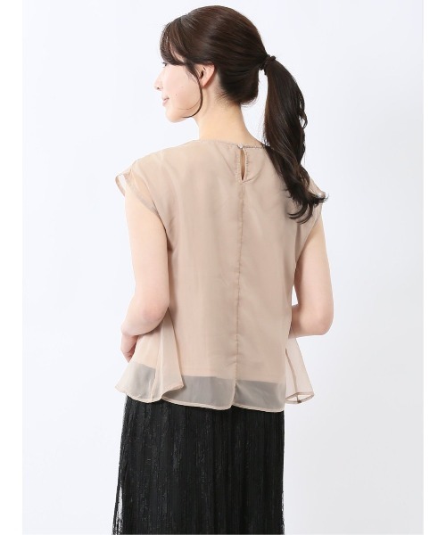 m.f.editorial（エムエフエディトリアル）の「【ウォッシャブル】m.f.エディトリアル レディース オーガンジー レイヤード プルオーバーＴシャツ（Tシャツ/カットソー・レディース・ホワイト/ブラック/ベージュ/ブルー・FREE）」の16枚目の写真