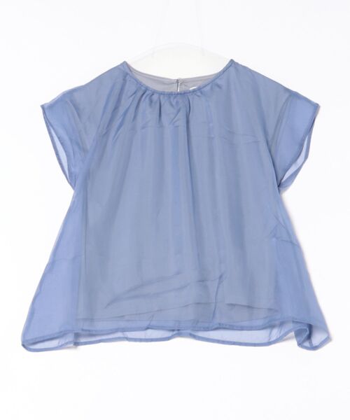 m.f.editorial（エムエフエディトリアル）の「【ウォッシャブル】m.f.エディトリアル レディース オーガンジー レイヤード プルオーバーＴシャツ（Tシャツ/カットソー・レディース・ホワイト/ブラック/ベージュ/ブルー・FREE）」の19枚目の写真