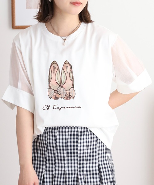 セール】Anna Nicola バレエシューズシアースリーブ半袖Tシャツ