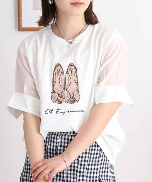 tシャツ Anna Nicola バレエシューズシアースリーブ半袖Tシャツ レディース 楽天市場】アンナニコラ Anna Nicola バレエシューズシアー