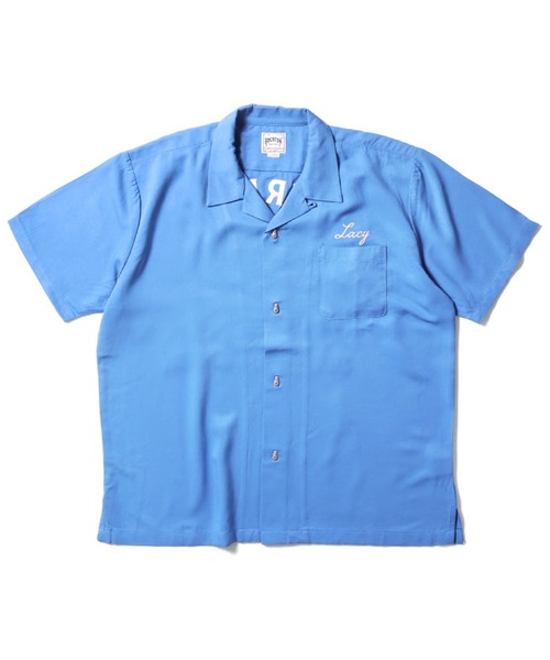HOUSTON(ヒューストン)の「HOUSTON ボーリングシャツ(TIGER BOWL)(シャツ/ブラウス・メンズ・ブルー/クリーム/ブラック・MEDIUM/X-LARGE/XX-LARGE/LARGE)」の3枚目の写真