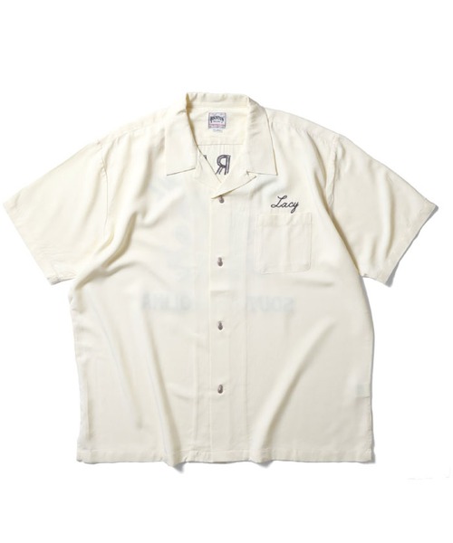 HOUSTON(ヒューストン)の「HOUSTON ボーリングシャツ(TIGER BOWL)(シャツ/ブラウス・メンズ・ブルー/クリーム/ブラック・MEDIUM/X-LARGE/XX-LARGE/LARGE)」の1枚目の写真