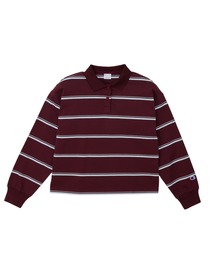 【Champion/チャンピオン】レディース ロングスリーブボーダーポロシャツ