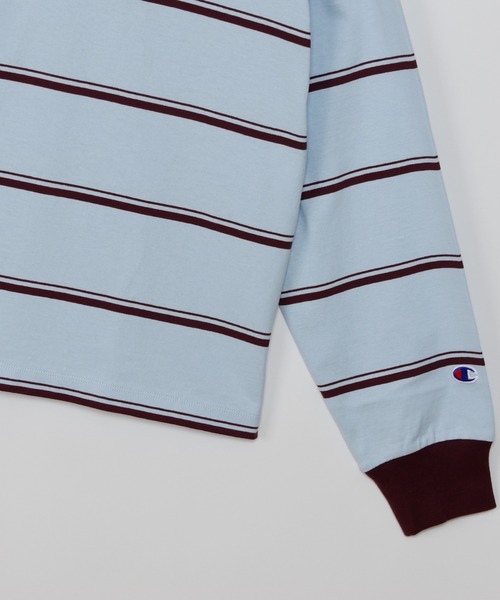 Champion(チャンピオン)の「【Champion/チャンピオン】レディース ロングスリーブボーダーポロシャツ(ポロシャツ・レディース・ネイビー系1/ライトブルー/ライトイエロー/バーガンディー・MEDIUM/LARGE)」の9枚目の写真