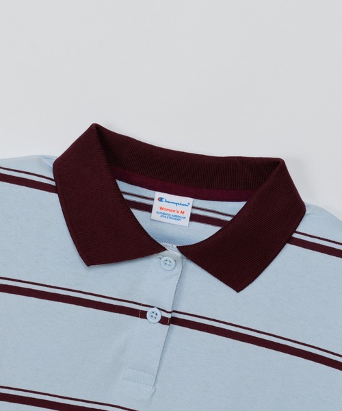 Champion(チャンピオン)の「【Champion/チャンピオン】レディース ロングスリーブボーダーポロシャツ(ポロシャツ・レディース・ネイビー系1/ライトブルー/ライトイエロー/バーガンディー・MEDIUM/LARGE)」の11枚目の写真