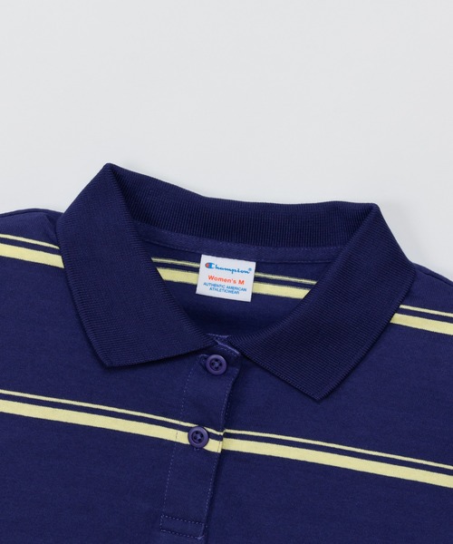 Champion(チャンピオン)の「【Champion/チャンピオン】レディース ロングスリーブボーダーポロシャツ(ポロシャツ・レディース・ネイビー系1/ライトブルー/ライトイエロー/バーガンディー・MEDIUM/LARGE)」の14枚目の写真