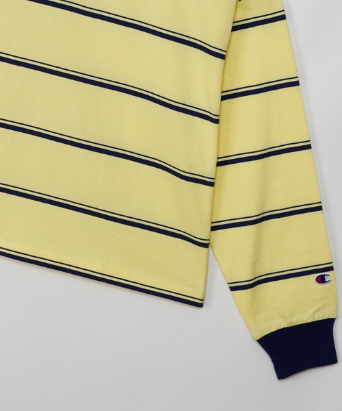 Champion(チャンピオン)の「【Champion/チャンピオン】レディース ロングスリーブボーダーポロシャツ(ポロシャツ・レディース・ネイビー系1/ライトブルー/ライトイエロー/バーガンディー・MEDIUM/LARGE)」の15枚目の写真