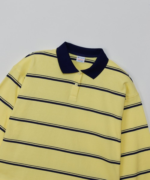 Champion(チャンピオン)の「【Champion/チャンピオン】レディース ロングスリーブボーダーポロシャツ(ポロシャツ・レディース・ネイビー系1/ライトブルー/ライトイエロー/バーガンディー・MEDIUM/LARGE)」の16枚目の写真