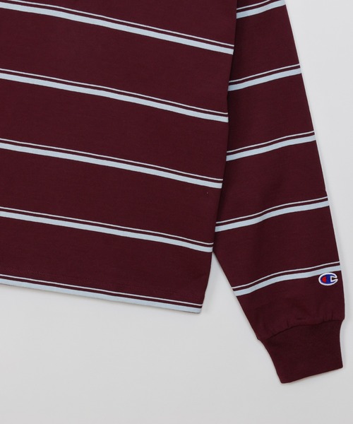 Champion(チャンピオン)の「【Champion/チャンピオン】レディース ロングスリーブボーダーポロシャツ(ポロシャツ・レディース・ネイビー系1/ライトブルー/ライトイエロー/バーガンディー・MEDIUM/LARGE)」の6枚目の写真