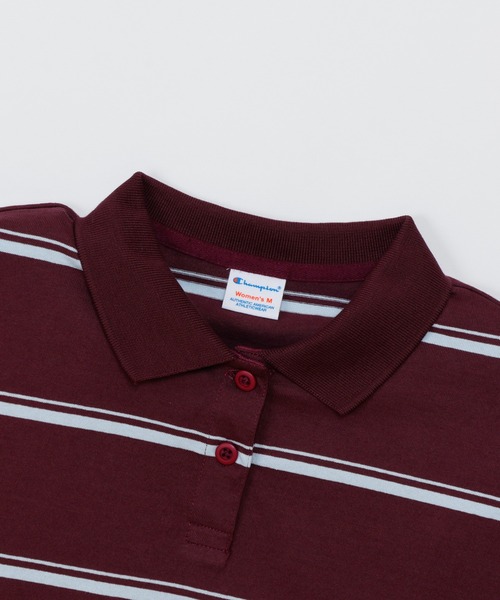 Champion(チャンピオン)の「【Champion/チャンピオン】レディース ロングスリーブボーダーポロシャツ(ポロシャツ・レディース・ネイビー系1/ライトブルー/ライトイエロー/バーガンディー・MEDIUM/LARGE)」の8枚目の写真