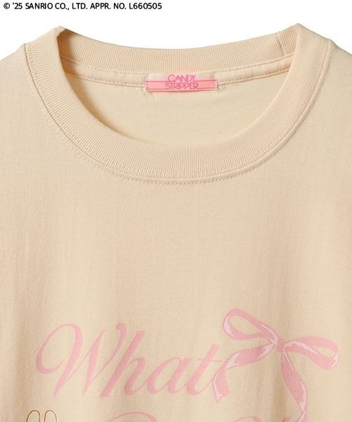 Candy Stripper（キャンディストリッパー）の「【MARRONCREAM】WHAT DO YOU MEAN Tシャツ（Tシャツ/カットソー・レディース・サーモンピンク/ライトベージュ・FREE）」の4枚目の写真