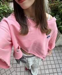 CIAOPANIC | 缶バッジSETダメージスウェットフーディー(Tシャツ/カットソー)