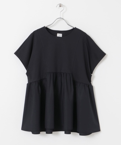 URBAN RESEARCH DOORS（アーバンリサーチドアーズ）の「布帛切替ドルマンカットソー（Tシャツ/カットソー・レディース・ベージュ系その他/ネイビー・MEDIUM）」の16枚目の写真