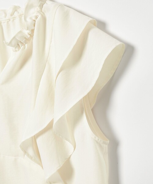 EMMEL REFINES(エメルリファインズ)の「<EMMEL REFINES>EM ネックフリル フレア ブラウス(シャツ/ブラウス・レディース・ホワイト/ブラック/ライラック・FREE)」の10枚目の写真