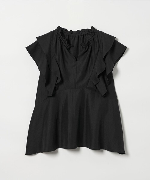 EMMEL REFINES(エメルリファインズ)の「<EMMEL REFINES>EM ネックフリル フレア ブラウス(シャツ/ブラウス・レディース・ホワイト/ブラック/ライラック・FREE)」の13枚目の写真