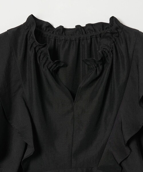 EMMEL REFINES(エメルリファインズ)の「<EMMEL REFINES>EM ネックフリル フレア ブラウス(シャツ/ブラウス・レディース・ホワイト/ブラック/ライラック・FREE)」の15枚目の写真