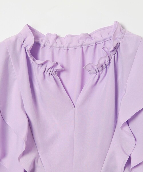 EMMEL REFINES(エメルリファインズ)の「<EMMEL REFINES>EM ネックフリル フレア ブラウス(シャツ/ブラウス・レディース・ホワイト/ブラック/ライラック・FREE)」の19枚目の写真