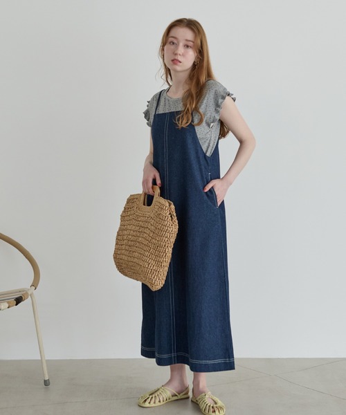 Crisp（クリスプ）の「フレンチフリルフラワーTシャツ（Tシャツ/カットソー・レディース・アイボリー/グレー・FREE）」の5枚目の写真