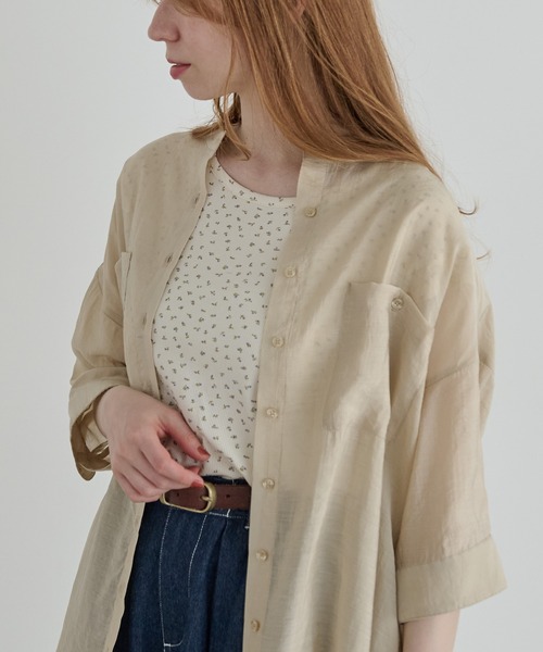 Crisp（クリスプ）の「フレンチフリルフラワーTシャツ（Tシャツ/カットソー・レディース・アイボリー/グレー・FREE）」の11枚目の写真