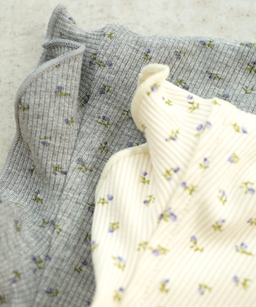 Crisp（クリスプ）の「フレンチフリルフラワーTシャツ（Tシャツ/カットソー・レディース・アイボリー/グレー・FREE）」の13枚目の写真