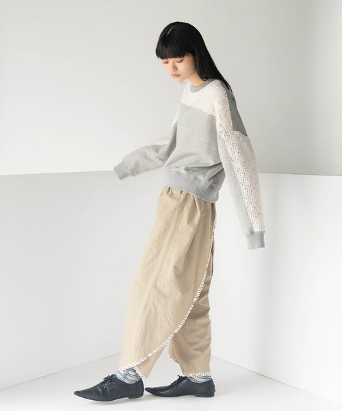 mintdesigns（ミントデザインズ）の「FEATHER LACE SWEAT（スウェット・レディース・グレー/ホワイト・ONESIZE）」の4枚目の写真