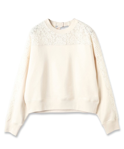 mintdesigns（ミントデザインズ）の「FEATHER LACE SWEAT（スウェット・レディース・グレー/ホワイト・ONESIZE）」の7枚目の写真