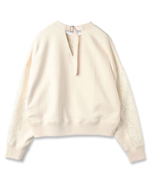 mintdesigns（ミントデザインズ）の「FEATHER LACE SWEAT（スウェット・レディース・グレー/ホワイト・ONESIZE）」の8枚目の写真