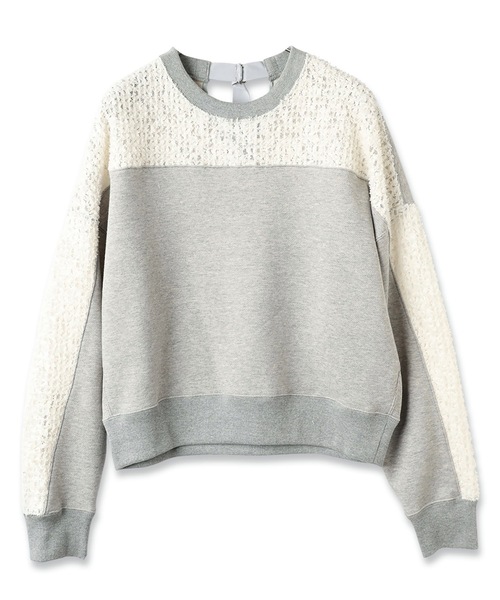 mintdesigns（ミントデザインズ）の「FEATHER LACE SWEAT（スウェット・レディース・グレー/ホワイト・ONESIZE）」の9枚目の写真