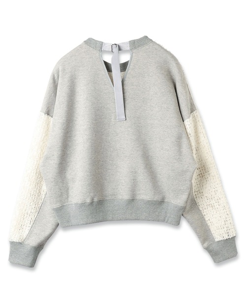 mintdesigns（ミントデザインズ）の「FEATHER LACE SWEAT（スウェット・レディース・グレー/ホワイト・ONESIZE）」の10枚目の写真
