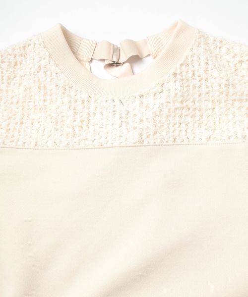 mintdesigns（ミントデザインズ）の「FEATHER LACE SWEAT（スウェット・レディース・グレー/ホワイト・ONESIZE）」の11枚目の写真