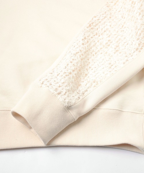 mintdesigns（ミントデザインズ）の「FEATHER LACE SWEAT（スウェット・レディース・グレー/ホワイト・ONESIZE）」の13枚目の写真