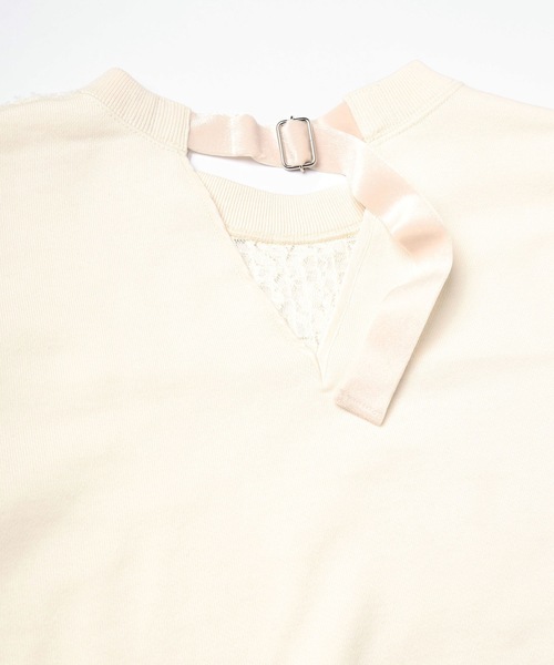 mintdesigns（ミントデザインズ）の「FEATHER LACE SWEAT（スウェット・レディース・グレー/ホワイト・ONESIZE）」の14枚目の写真