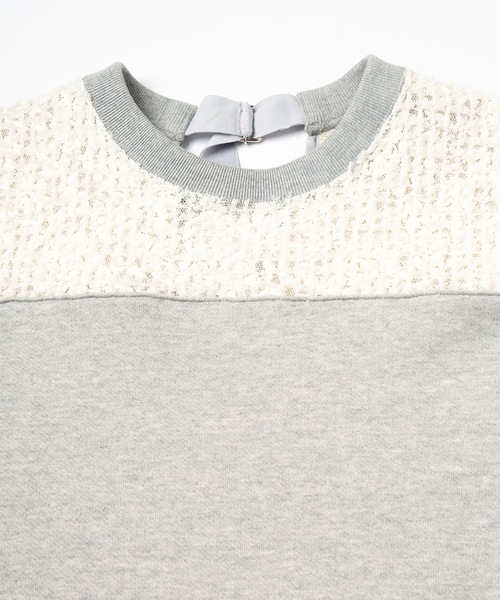 mintdesigns（ミントデザインズ）の「FEATHER LACE SWEAT（スウェット・レディース・グレー/ホワイト・ONESIZE）」の16枚目の写真