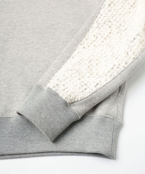 mintdesigns（ミントデザインズ）の「FEATHER LACE SWEAT（スウェット・レディース・グレー/ホワイト・ONESIZE）」の18枚目の写真