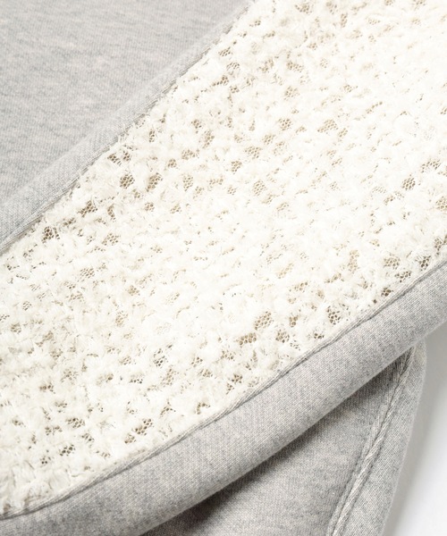 mintdesigns（ミントデザインズ）の「FEATHER LACE SWEAT（スウェット・レディース・グレー/ホワイト・ONESIZE）」の19枚目の写真