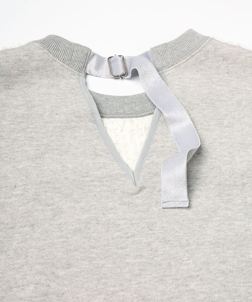 mintdesigns（ミントデザインズ）の「FEATHER LACE SWEAT（スウェット・レディース・グレー/ホワイト・ONESIZE）」の20枚目の写真