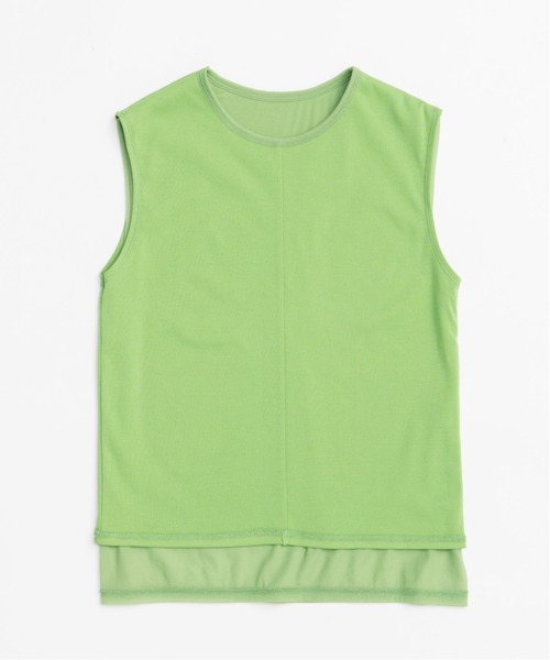 Maison Special フリル付きホワイトタンクトップ 2WAY Neck MS Tank Top/2WAYネックMSタンクトップ【MAISON