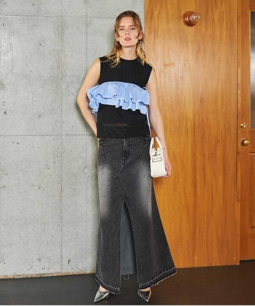 MAISON SPECIAL(メゾンスペシャル)の「Reversible See-through Tank Top/リバーシブルシースルータンクトップ(タンクトップ・レディース・ホワイト/ブラック/グリーン/ピンク・FREE)」の6枚目の写真