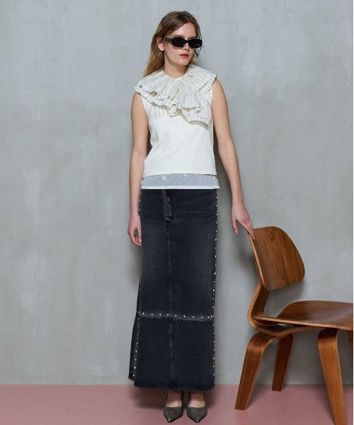 MAISON SPECIAL(メゾンスペシャル)の「Reversible See-through Tank Top/リバーシブルシースルータンクトップ(タンクトップ・レディース・ホワイト/ブラック/グリーン/ピンク・FREE)」の10枚目の写真