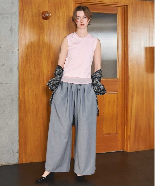 MAISON SPECIAL(メゾンスペシャル)の「Reversible See-through Tank Top/リバーシブルシースルータンクトップ(タンクトップ・レディース・ホワイト/ブラック/グリーン/ピンク・FREE)」の12枚目の写真