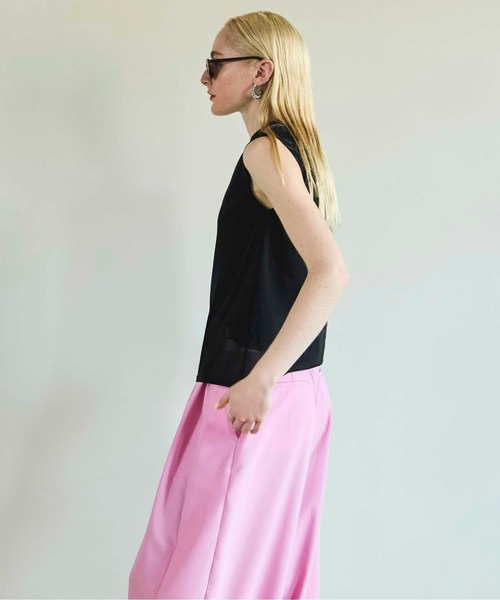 MAISON SPECIAL(メゾンスペシャル)の「Reversible See-through Tank Top/リバーシブルシースルータンクトップ(タンクトップ・レディース・ホワイト/ブラック/グリーン/ピンク・FREE)」の14枚目の写真