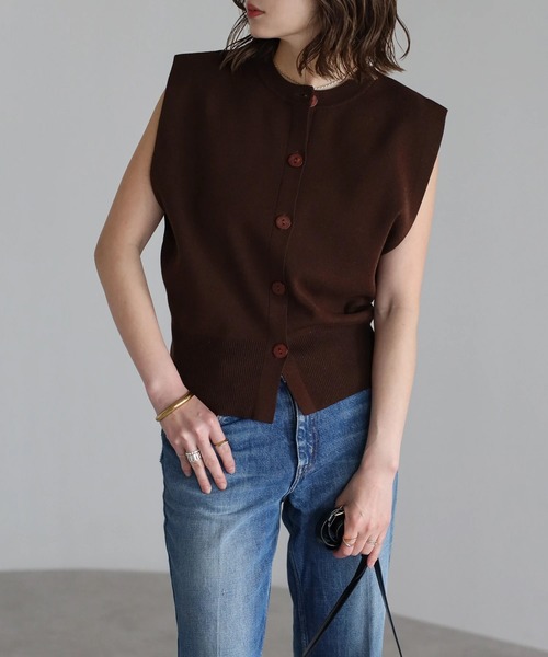 BoTT ニットベスト　ブラウン チャンキーニットベスト - ブラウン | ZARA Japan / 日本