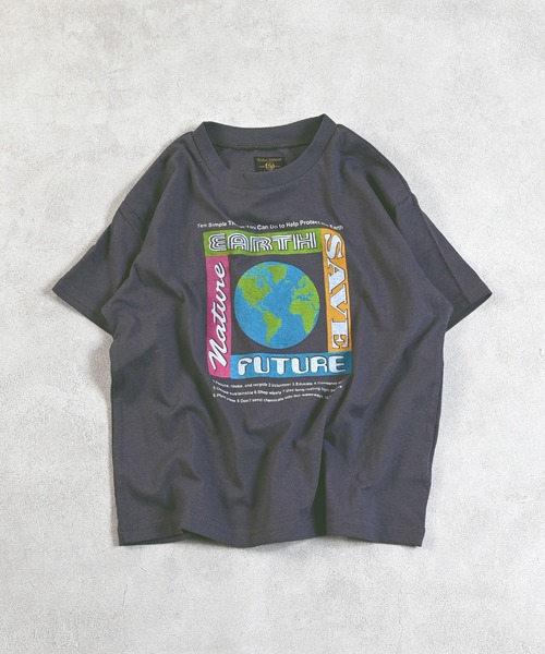 Life Support Products（ライフサポートプロダクツ）の「【プチプラ】デイリープリントTee（Tシャツ/カットソー・キッズ・ライトピンク/ライトブルー/ブラック/グレー系その他/オフホワイト/ブルー/杢グレー/サーモンピンク/レッド/ライトグリーン/グリーン/ホワイト系その他/チャコール/ベージュ/ネイビー/キナリ/ラベンダー/オレンジ/パープル/マスタード・80/90/95/120/140/100/110/130/150）」の8枚目の写真