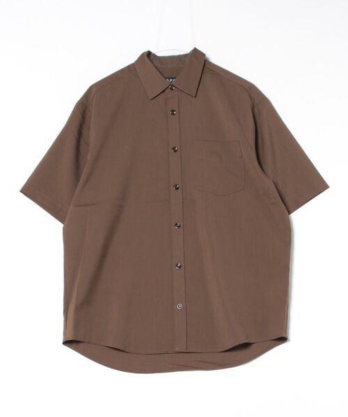 A.P.C.(アーペーセー)の「CHEMISETTE STEFAN(シャツ/ブラウス・メンズ・ブラウン/ネイビー・M/L/XL/S)」の1枚目の写真